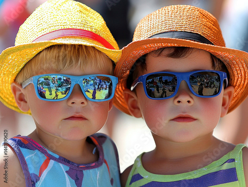 Obraz na płótnie An emphasis on sun safety practices, including skin protection and awareness of UV exposure w salonie