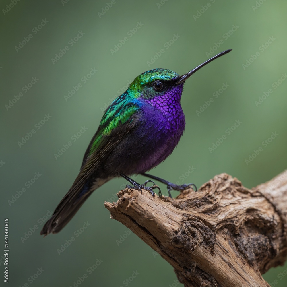 Fototapeta premium blue tailed hummingbird