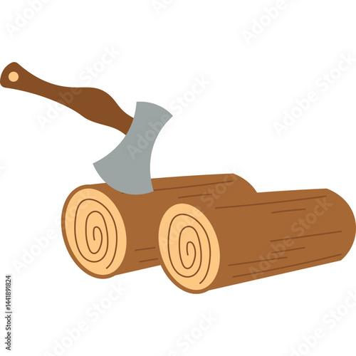 Illegal Logging Illustration