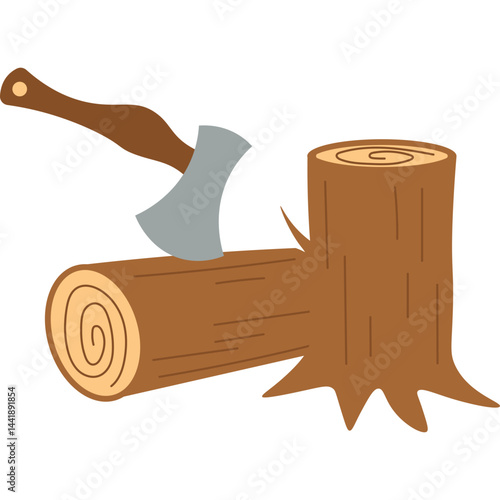 Illegal Logging Illustration