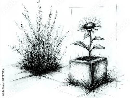 Botanical sketch: An artist...
