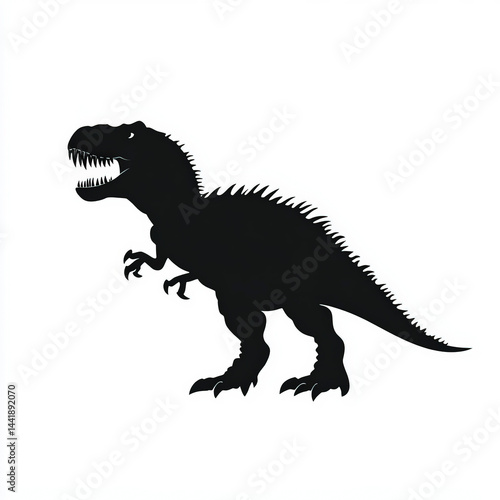 dinosaur silhouette , black...