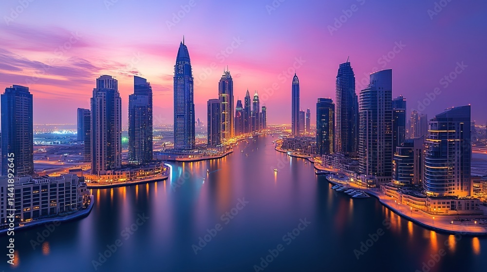 Obraz premium Dubai Marina at Dusk