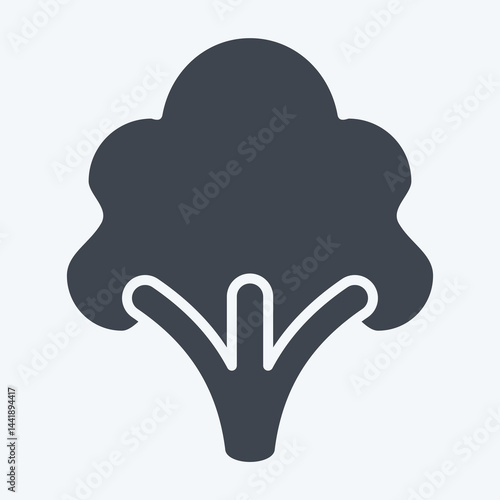 Icon Broccoli. related to Fruits and Vegetables symbol. glyph style. editable