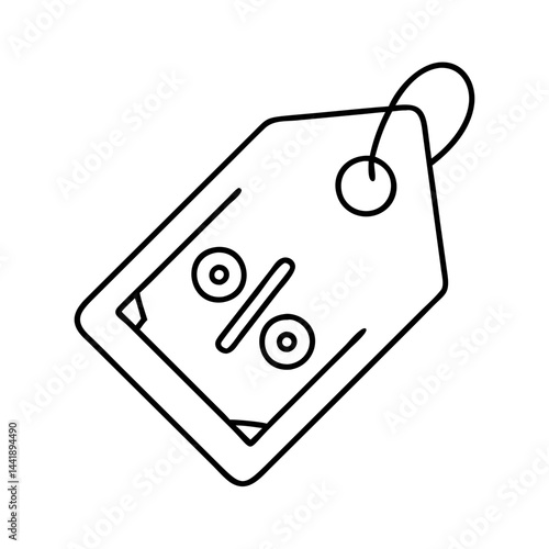 discount tag icon, discount tag line art - simple line art of discount tag, perfect for discount tag logos and icons