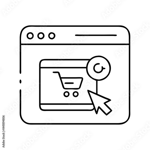 e commerce logo icon, e commerce logo line art - simple line art of e commerce logo, perfect for e commerce logo logos and icons