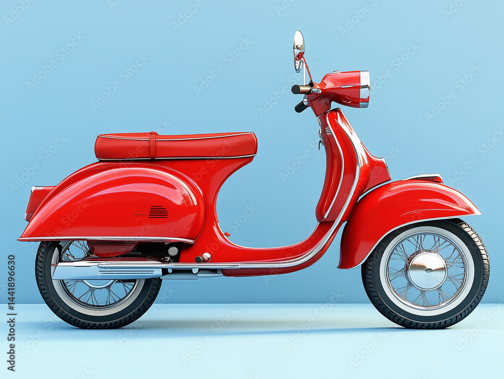 Fototapeta premium red vintage scooter
