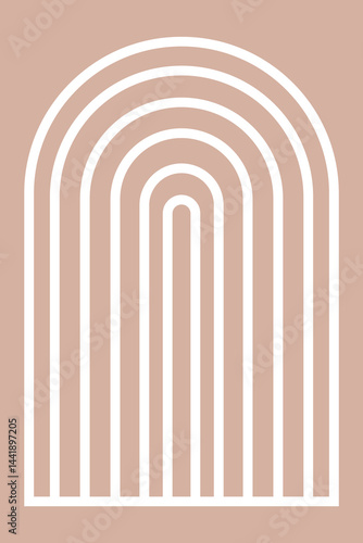 Minimalist Arch Wall Art  Vector Design, Laser Cut Template