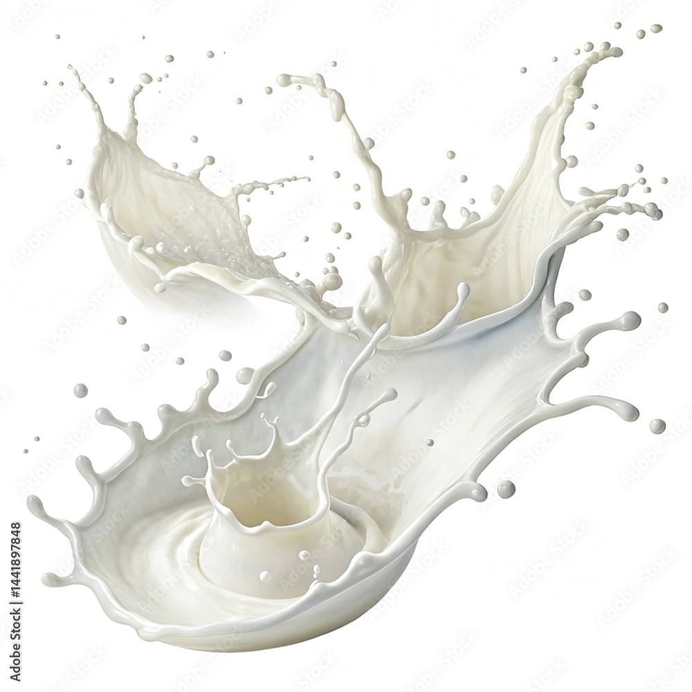 milk splash on white background milk splash on white background