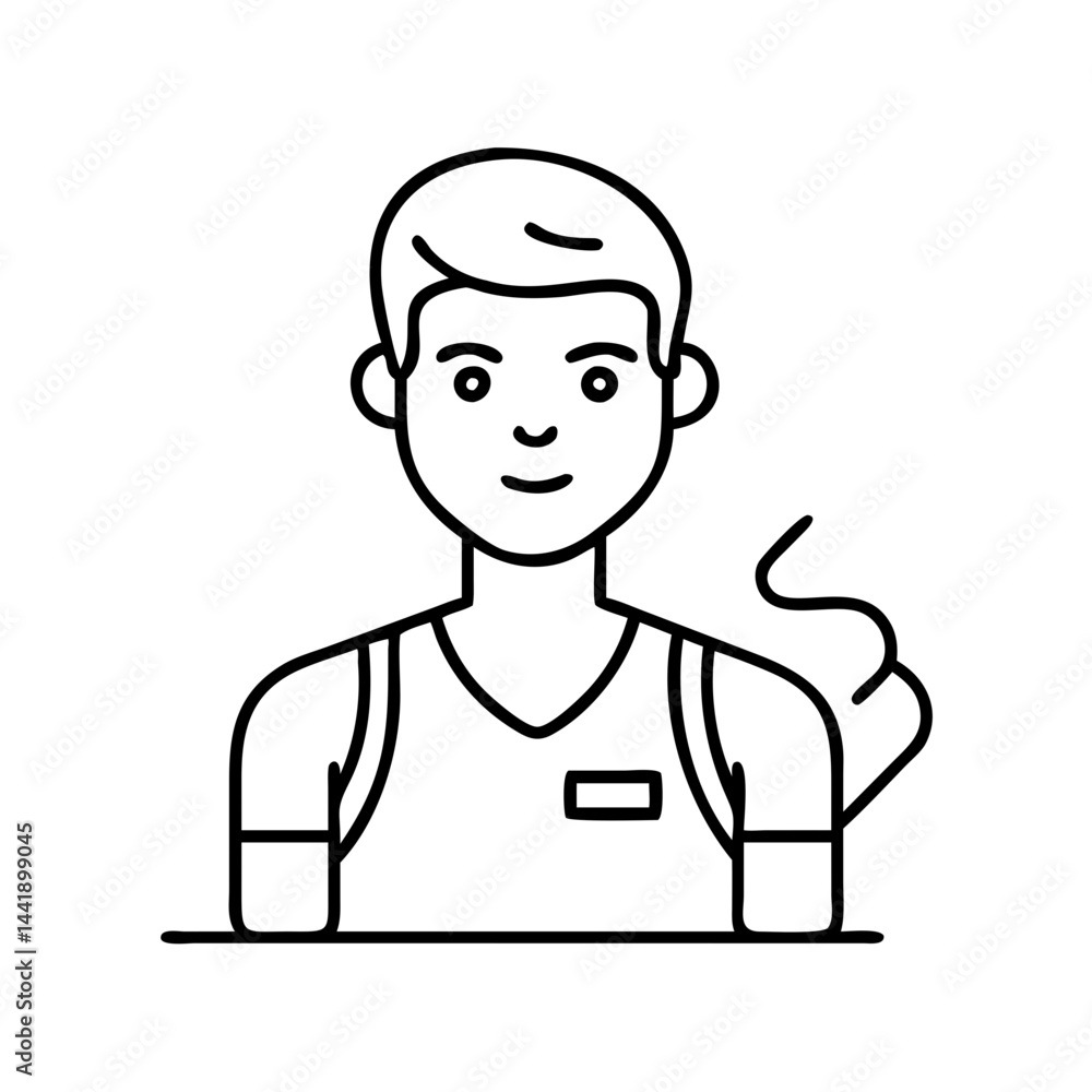 male athlete icon, male athlete line art - simple line art of male athlete, perfect for male athlete logos and icons male athlete icon, male athlete line art - simple line art of male athlete, perfect for male athlete logos and icons