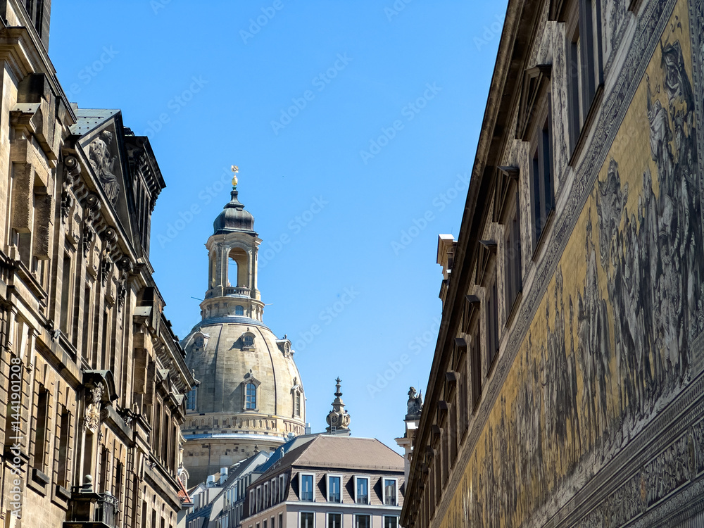 Frauenkirche Dresden architecture cathedral in the old town saxony