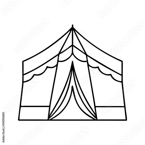 pilgrim s tent at mina icon, pilgrim s tent at mina line art - simple line art of pilgrim s tent at mina, perfect for pilgrim s tent at mina logos and icons