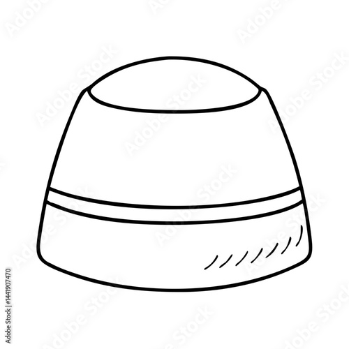 prayer cap taqiyah icon, prayer cap taqiyah line art - simple line art of prayer cap taqiyah, perfect for prayer cap taqiyah logos and icons