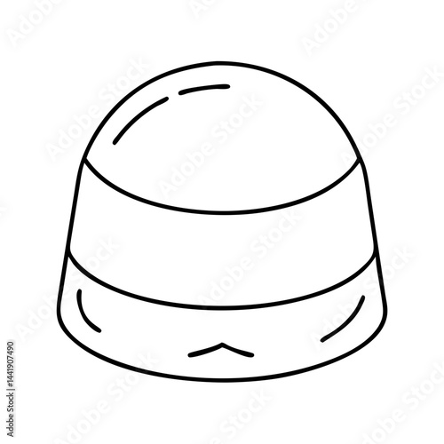prayer cap taqiyah icon, prayer cap taqiyah line art - simple line art of prayer cap taqiyah, perfect for prayer cap taqiyah logos and icons