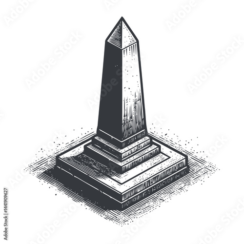 Classic stone obelisk under a soft blue sky, representing the harmonious blend of history, architecture, and scenic nature.