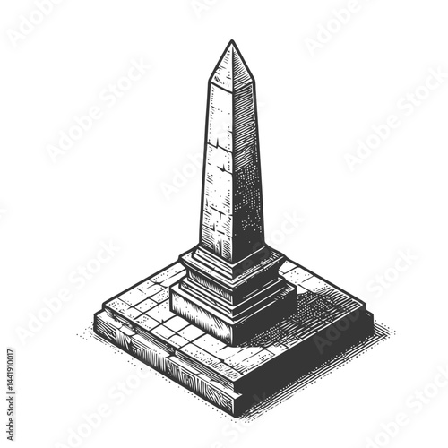 Majestic stone obelisk under a serene sky, illustrating the enduring beauty of historical monuments in natural surroundings.