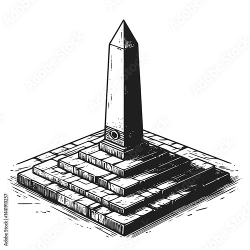 Historic stone obelisk set against a backdrop of natural beauty, showcasing timeless architecture and cultural heritage.