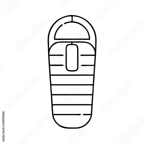 sleeping bag for mina tents icon, sleeping bag for mina tents line art - simple line art of sleeping bag for mina tents, perfect for sleeping bag for mina tents logos and icons