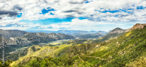 Obraz na płótnie Unbelivable view of Mountain massif of the Gorropu Canyon. w salonie