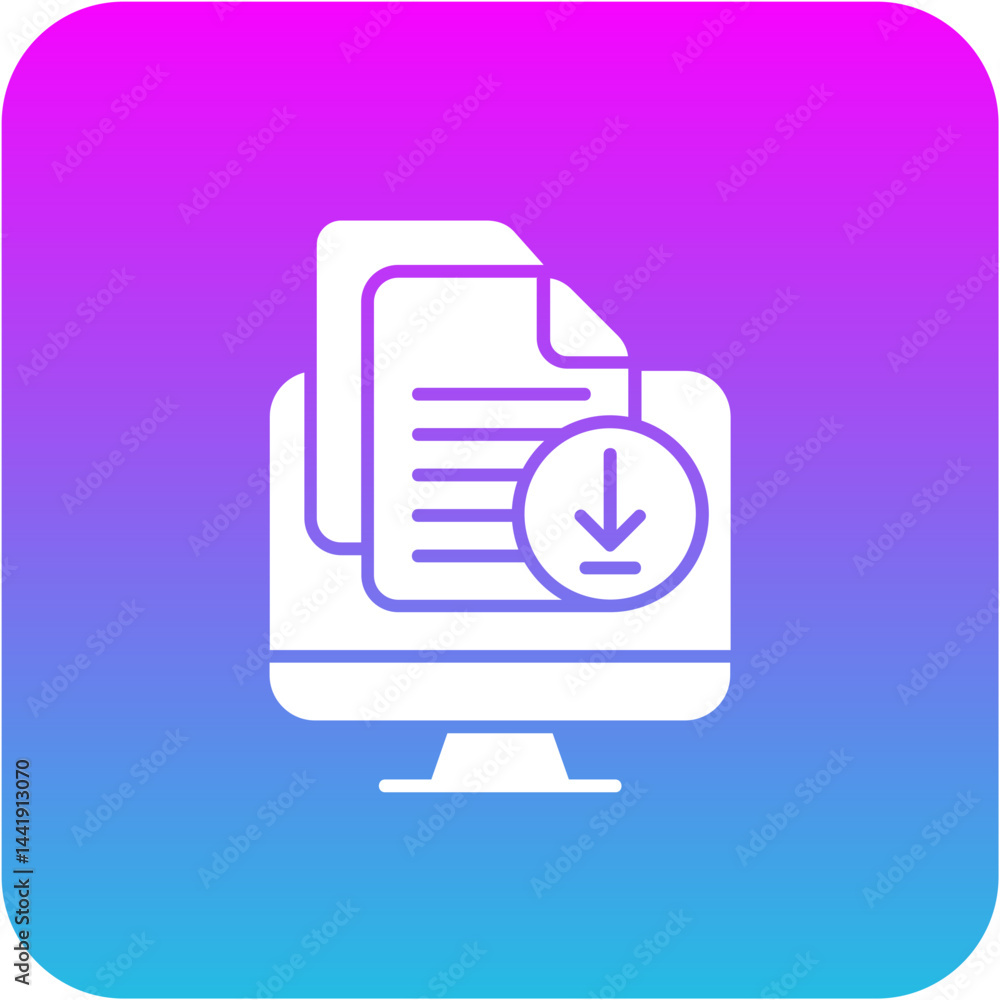 Fototapeta premium File Download Icon