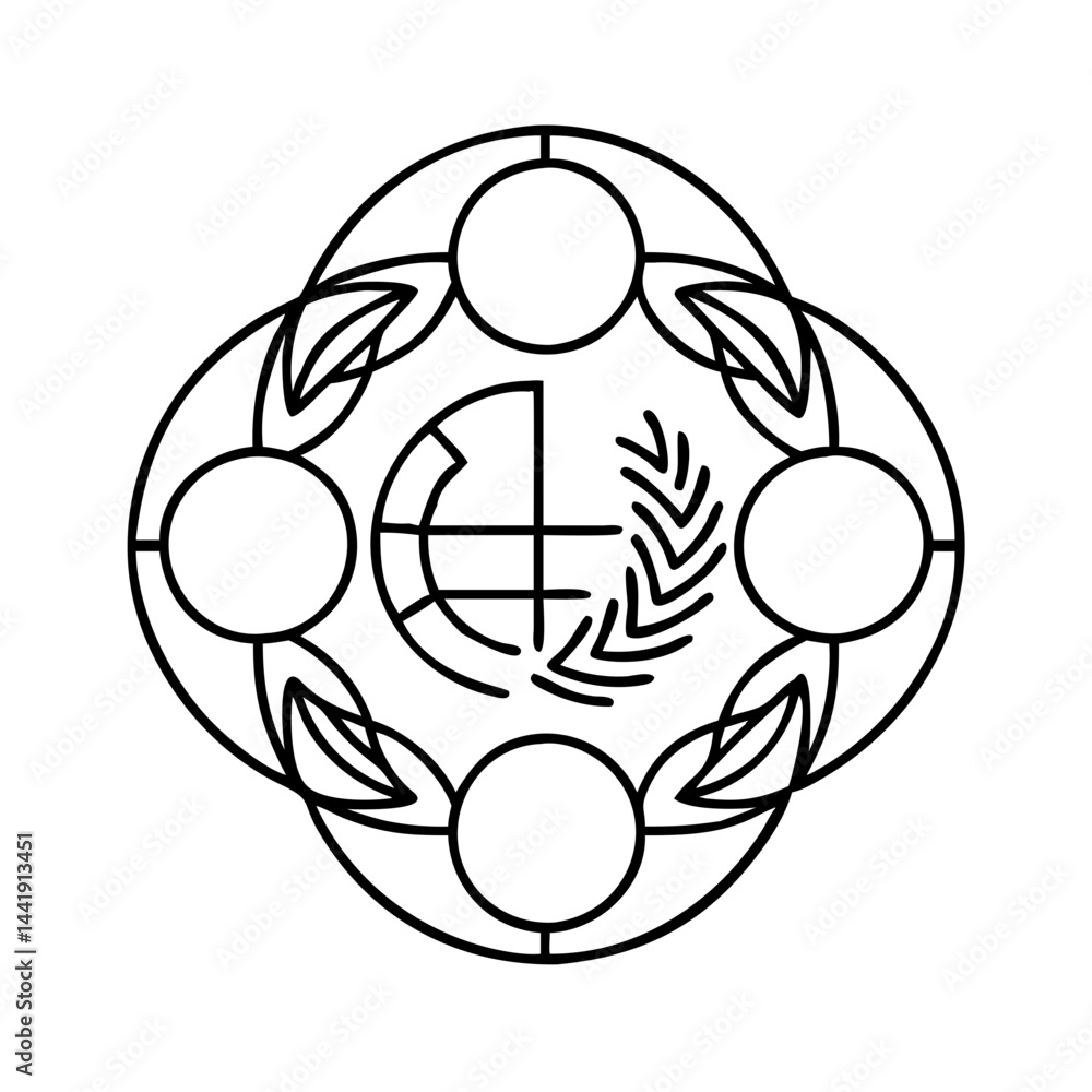 Obraz premium unity of nations icon, unity of nations line art - simple line art of unity of nations, perfect for unity of nations logos and icons