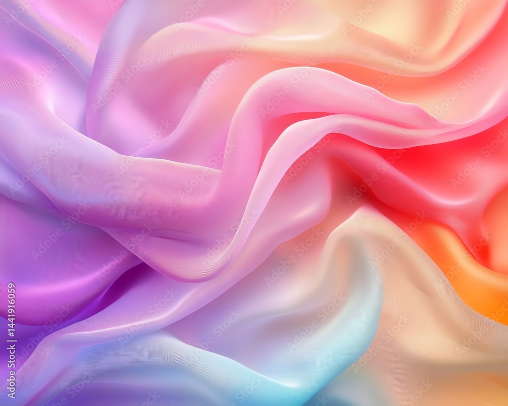 Obraz premium Silk Colorful AI Generator Background