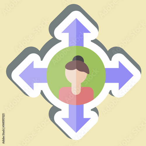 Sticker Freedom. related to Feminism symbol. design editable