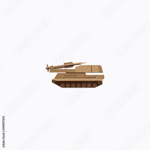 Missile launcher icon flat vector design