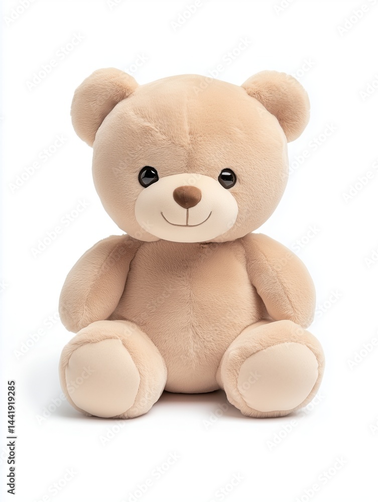 Soft plush teddy bear, warm beige color, cute expression, perfect for kids, cozy gift, and cuddly companion for all ages Soft plush teddy bear, warm beige color, cute expression, perfect for kids, cozy gift, and cuddly companion for all ages