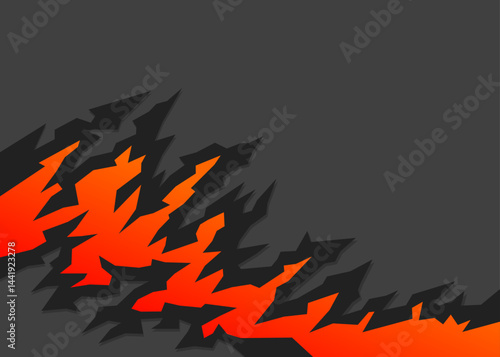 Abstract background with rough magma crack pattern and with some copy space area
