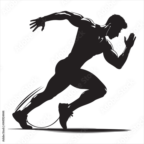 A singel parson  clear workout silhouette cardio workout, and Graphic, vector black color silhouette, 