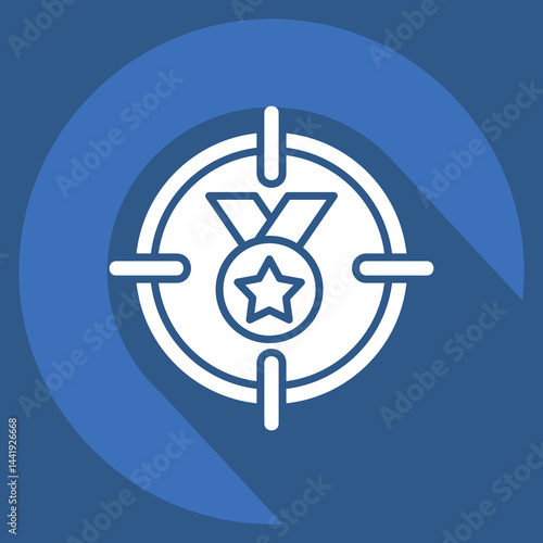 Icon Feminism Achivment. related to Feminism symbol. long shadow style. design editable