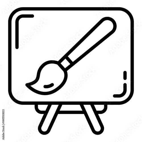 Art board with paintbrush icon	
