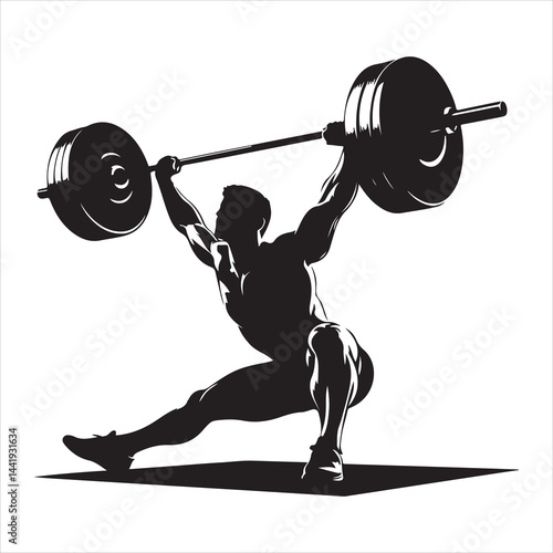 A singel parson  clear workout silhouette cardio workout, and Graphic, vector black color silhouette, 