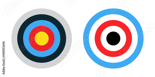 archery target set vector flat design 