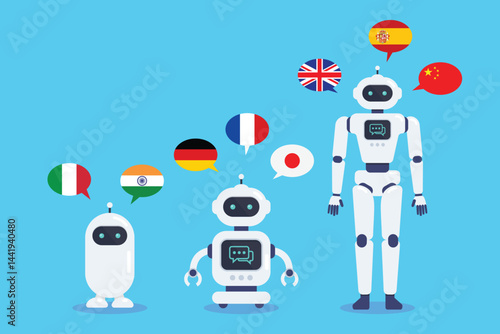 Artificial Intelligence chatbots translator Futuristic Intelligence Machine
