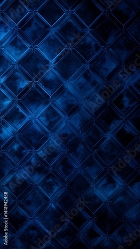 Dark blue grunge background showcasing geometric shapes and light effects, featuring a rich, textured abstract design ideal for enhancing digital art projects and creative endeavors