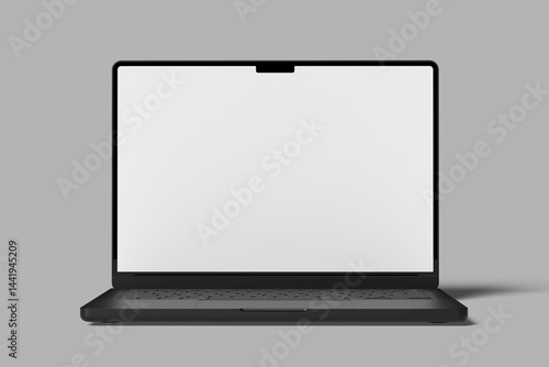 realistic Laptop 3d blank mockup
