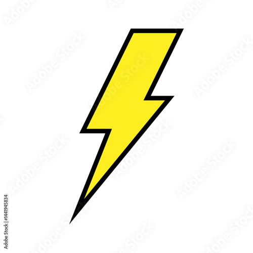 Lightning icon vector. Electric power illustration sign. Energy symbol or logo.