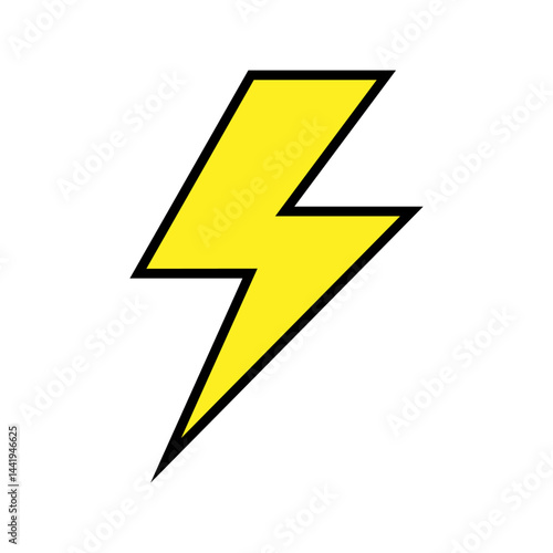 Lightning icon vector. Electric power illustration sign. Energy symbol or logo.