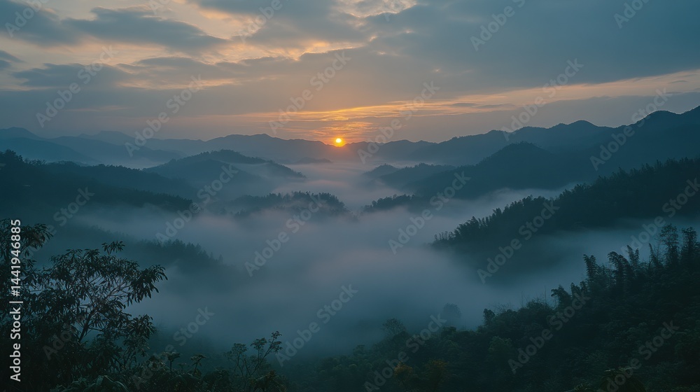 Fototapeta premium Misty Sunrise