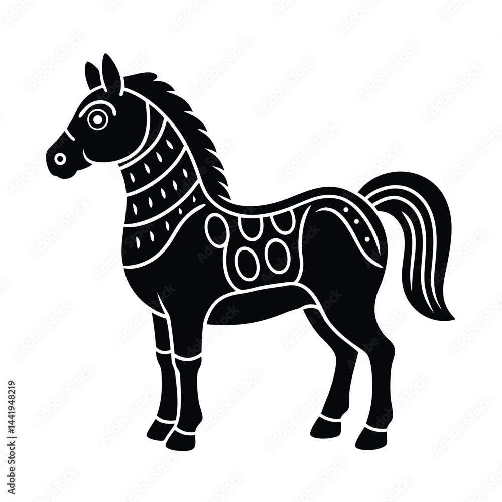 Fototapeta premium tang dynasty sancai glazed pottery horse