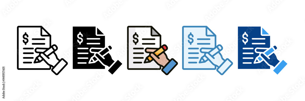 Business Proposal Icon Set Multiple Style Collection Business Proposal Icon Set Multiple Style Collection