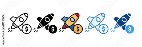 Startup Business Icon Set Multiple Style Collection