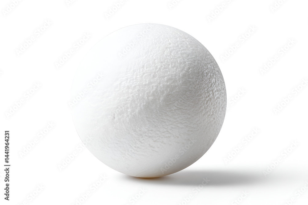 A single white sphere rests gently on a white background serene and minimalist A single white sphere rests gently on a white background serene and minimalist
