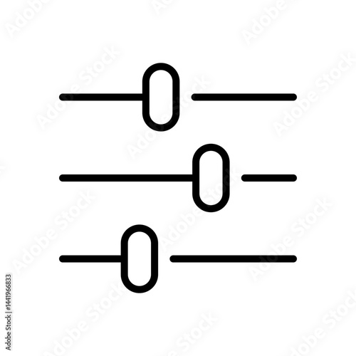 Options, Adjustment icon. Settings orTuning symbol