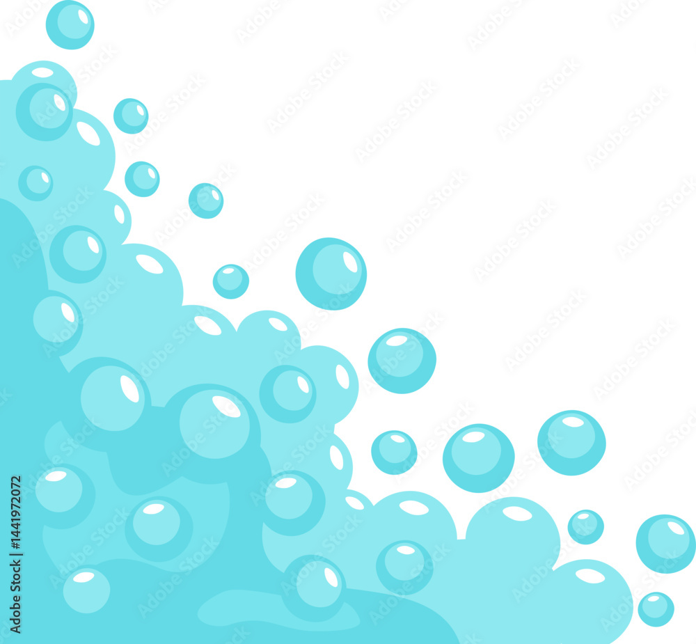 Soap Foam with Bubbles Corner Frame Soap Foam with Bubbles Corner Frame