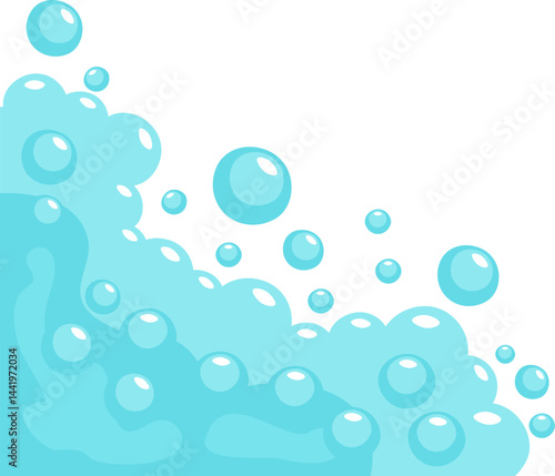 Soap Foam with Bubbles Corner Frame