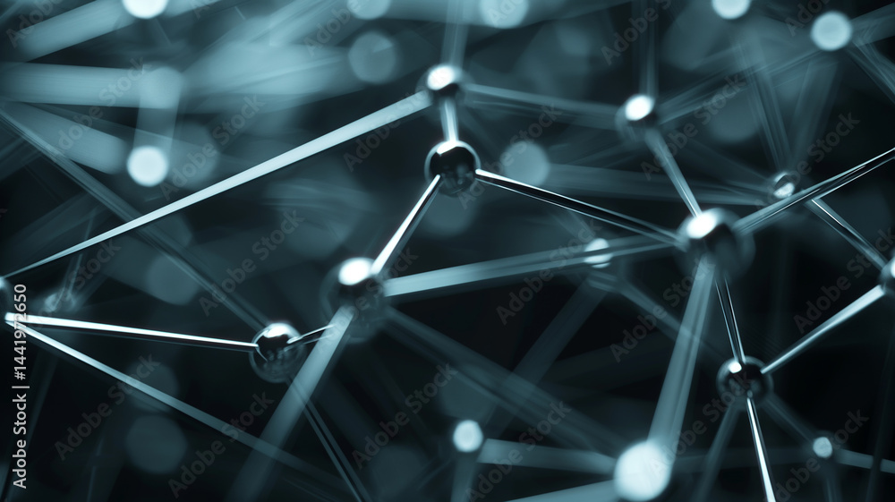 Progress Matrix: Dynamic lines intersect at glowing hubs in a sleek, futuristic layout