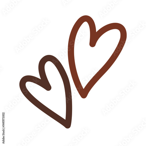 Obraz na płótnie Drawn Hearts w salonie